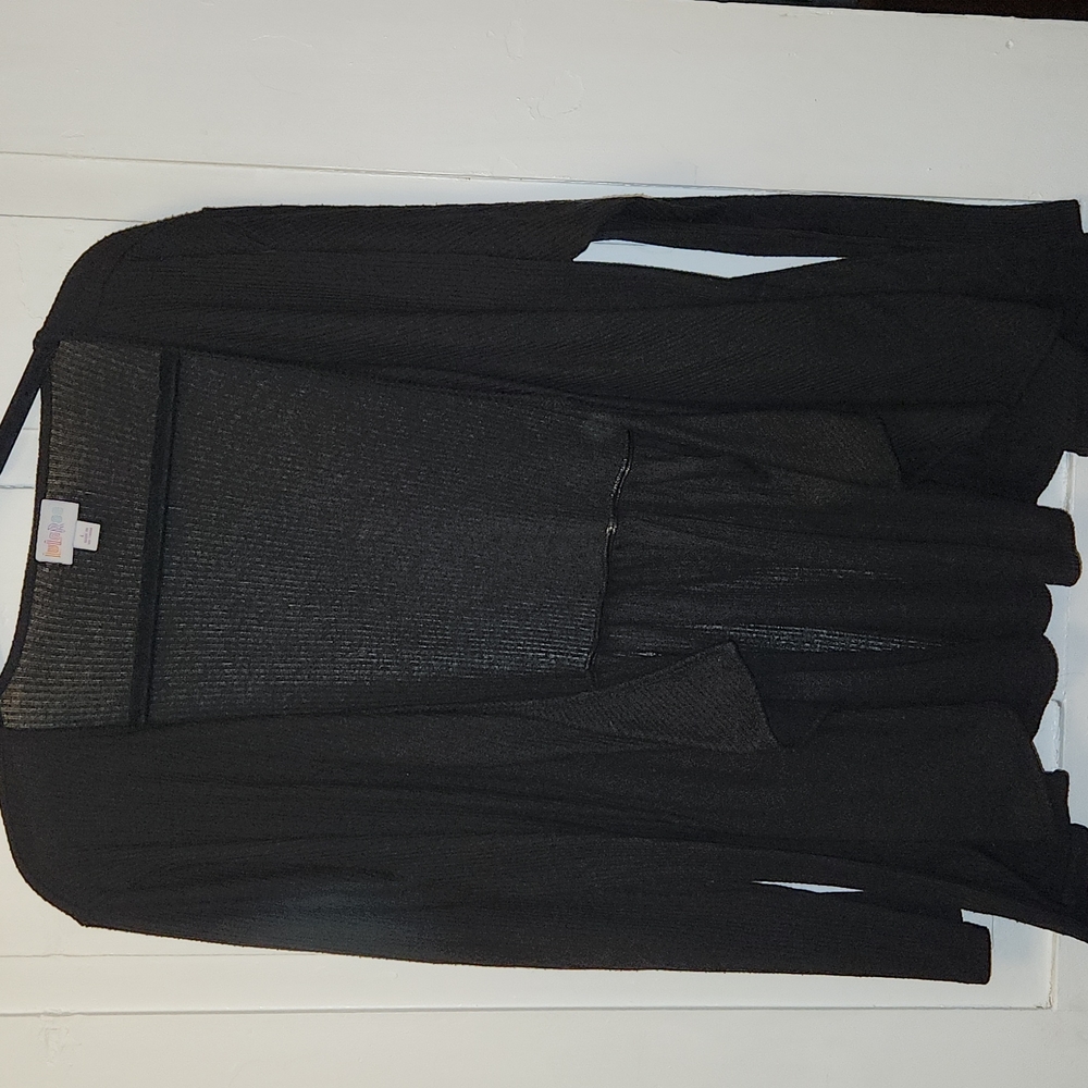 LuLaRoe Black Open Front Cardigan